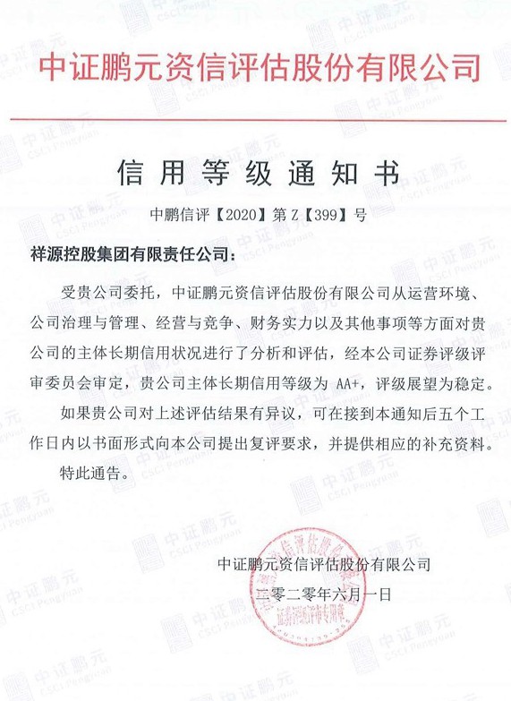 20200601PP电子游戏控股集团（主体初次）信誉等级通知书.jpg